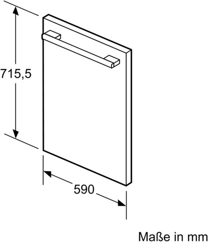 KU20ZSX0 Porte Décorative Pour Réfrigérateur Ou Surgélateur Sous-Encastrable Accessoire Réfrigérateur