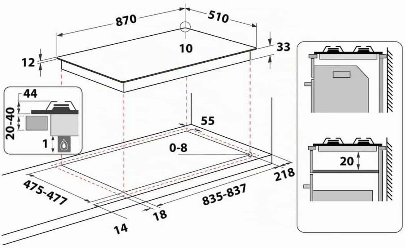 Ariston PHN 962 TS/IX/HA Table De Cuisson À Gaz En Acier Inoxydable 90 Cm