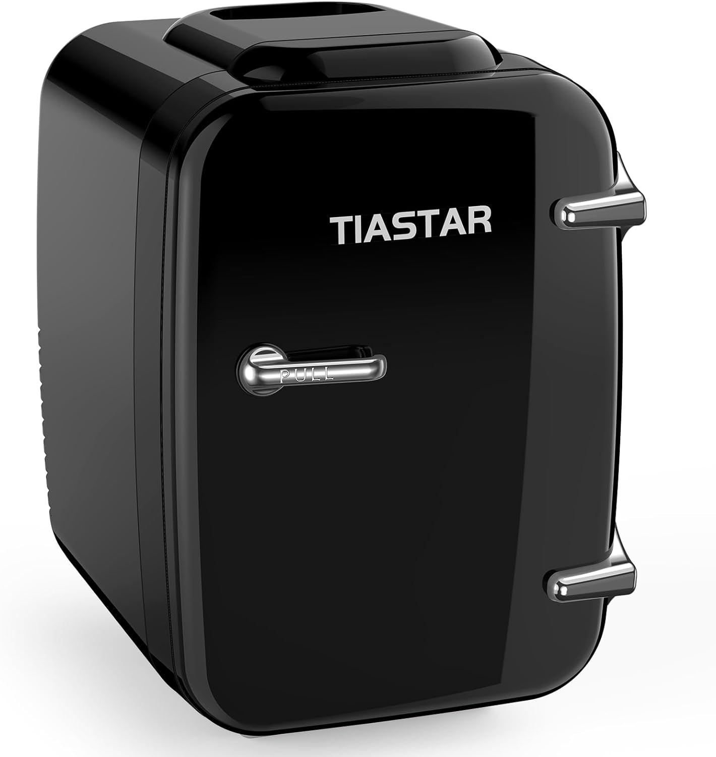 Tiastar Mini Frigo Portable, 4 Litres /6 Boîtes Boissons & Soin De La Peau Mini Petit Frigo Pour Chambre, Voiture, Bureau, Deux Vitesses - Refroidisseur Et Réchauffeur (Noir)