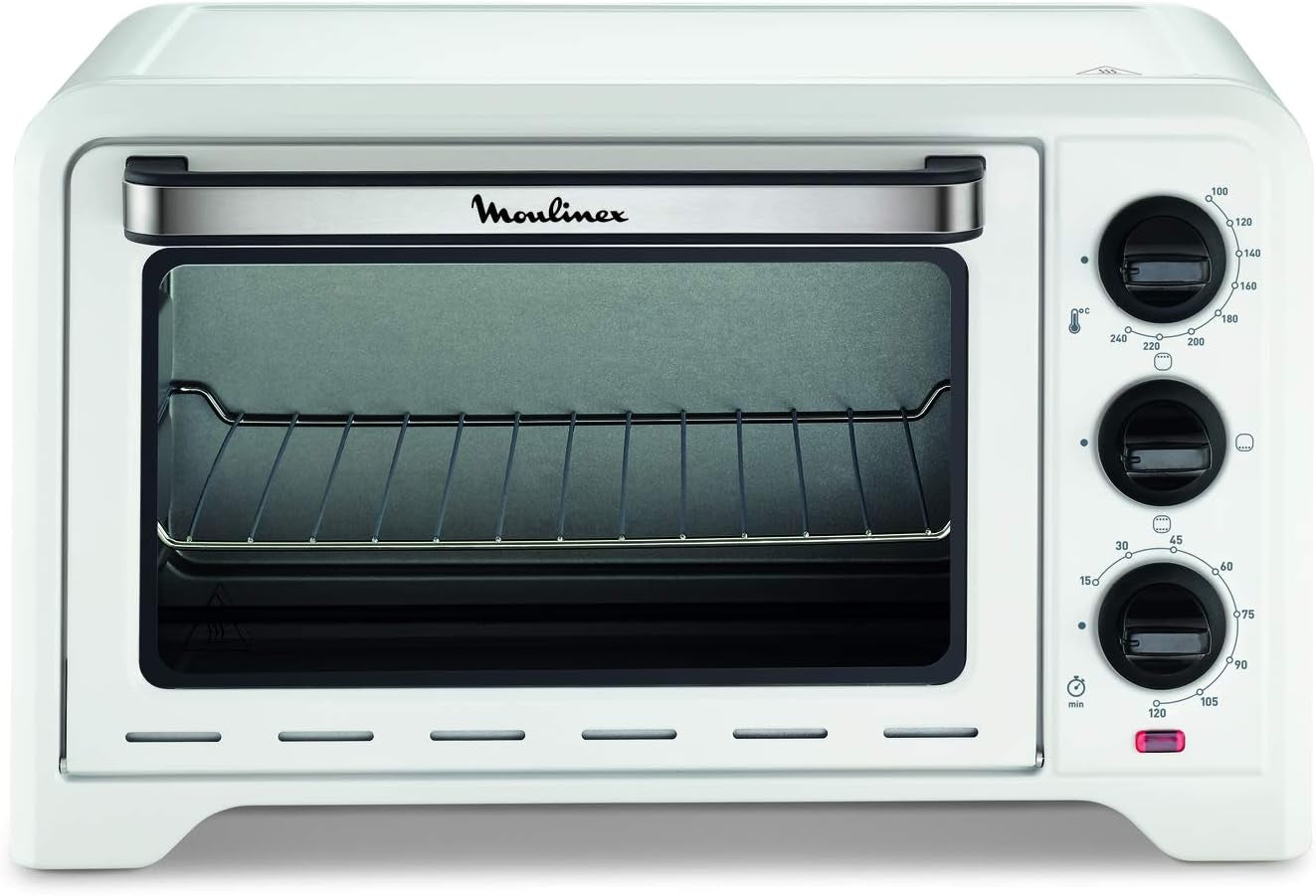 Four Optimo 19 L, Cuisson Pain, Pizza, Tartes, Gâteaux, Pâtisseries, 6 Modes De Cuisson, Chaleur Traditionnelle, Blanc OX441110