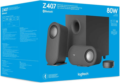 Z407 Haut-Parleurs Bluetooth Pour Ordinateur Avec Caisson De Basses Et Contrôle Sans Fil, Son Immersif, Audio Premium Avec Plusieurs Entrées Et Haut-Parleurs USB - Noir