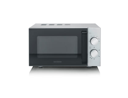 SEVERIN Microwave Oven, 20 L, with Ceramic Flat Bottom, up to 800 W, 6 Power Levels, Black, MW7761
