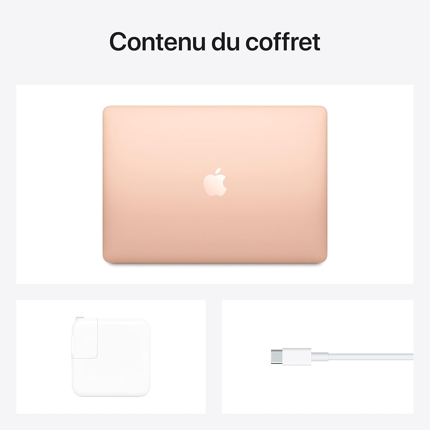 2020 Apple MacBook Air with Apple M1 Chip (13-inch, 8GB RAM, 256GB SSD Storage) (AZERTY French) Gold (Refurbished)