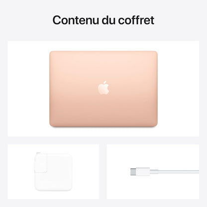 2020 Apple MacBook Air with Apple M1 Chip (13-inch, 8GB RAM, 256GB SSD Storage) (AZERTY French) Gold (Refurbished)