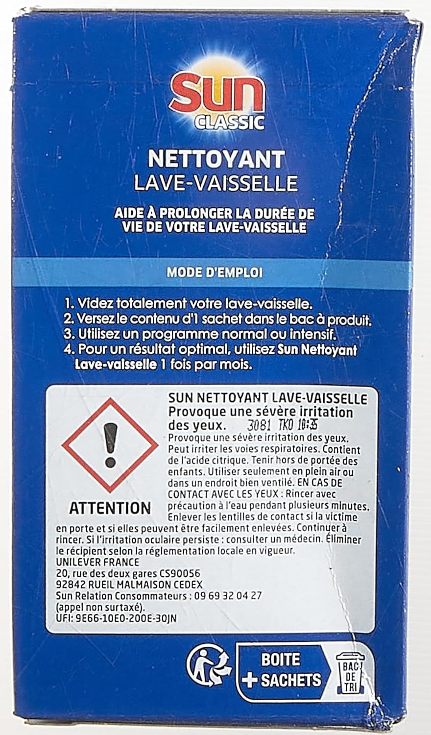 Nettoyant Lave-Vaisselle Classique 3 Doses Contre Le Calcaire Et Les Dépôts De Graisse