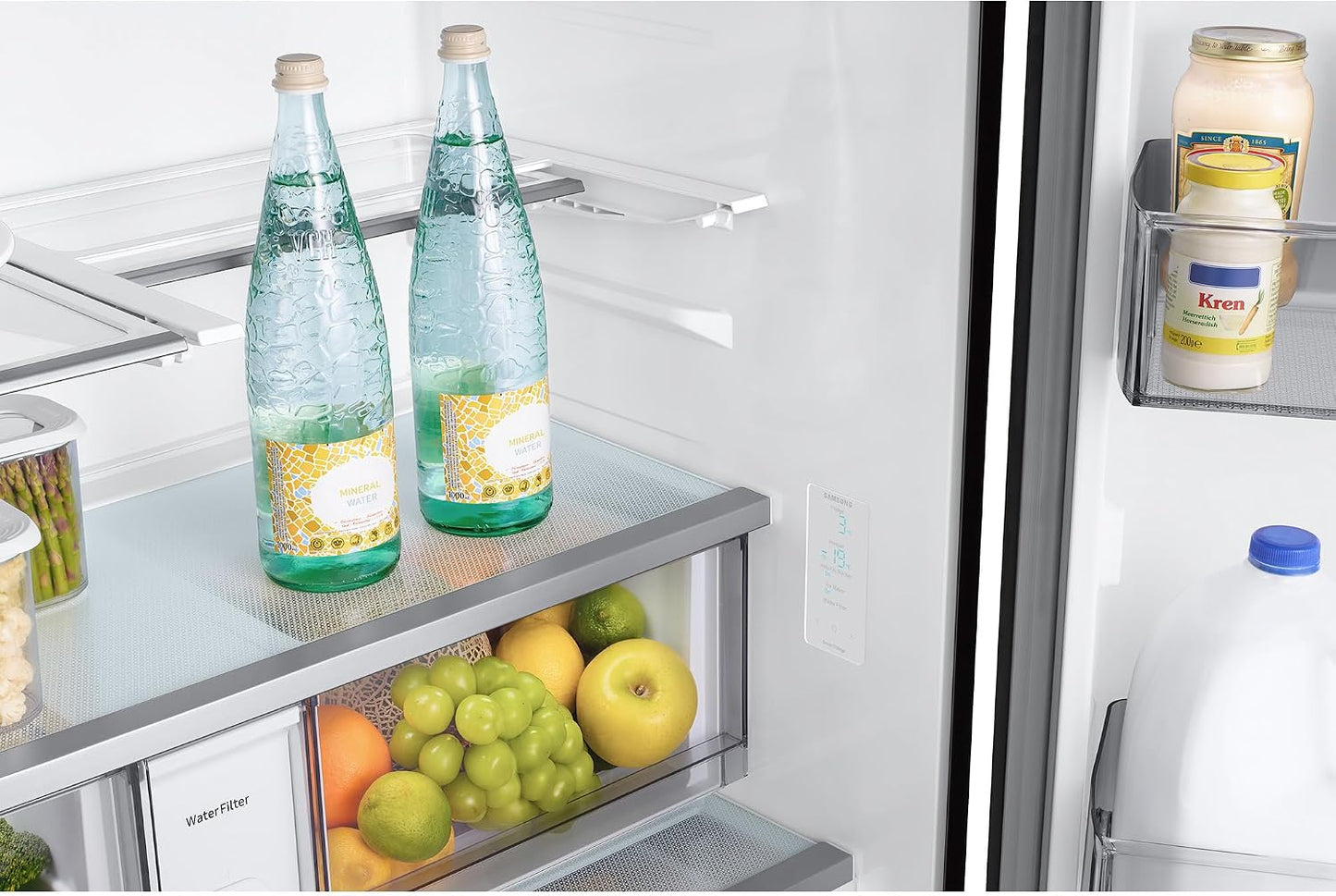 Samsung RF24BB620EB1EF French-Door-Kühlschrank Mit Gefrierfach, 177,8 Cm, 674 L, Smartthings AI Energy Mode, Autofill Water Picher, Dual Ice Maker, Premium Black Steel