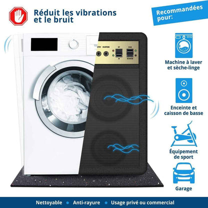 | Tapis Anti-Vibrations Qui Absorbe Les Vibrations Et Le Bruit, Découpable | Produit De Qualité Fabriqué En Allemagne | Plusieurs Épaisseurs Et Dimensions