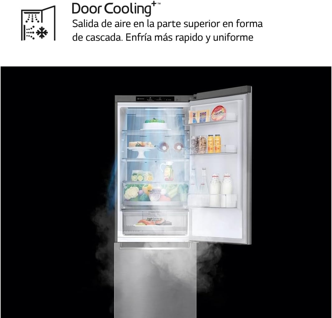 GBB71PZVCN1 Réfrigérateur Combi Door Cooling+ Réfrigérateur Et Congélateur 2 Portes Série 700 Classe C Capacité 374L 1.86 Inox Anti-Traces De Doigts