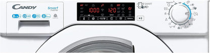 CBDO485TWME/1-S Lave-Sécheuse Intelligente Encastrable, Capacité 8 Kg, 1400 Tours, Charge Avant, Wi-Fi + Bluetooth, 60 X 53 X 82 Cm, Blanc, Classe D