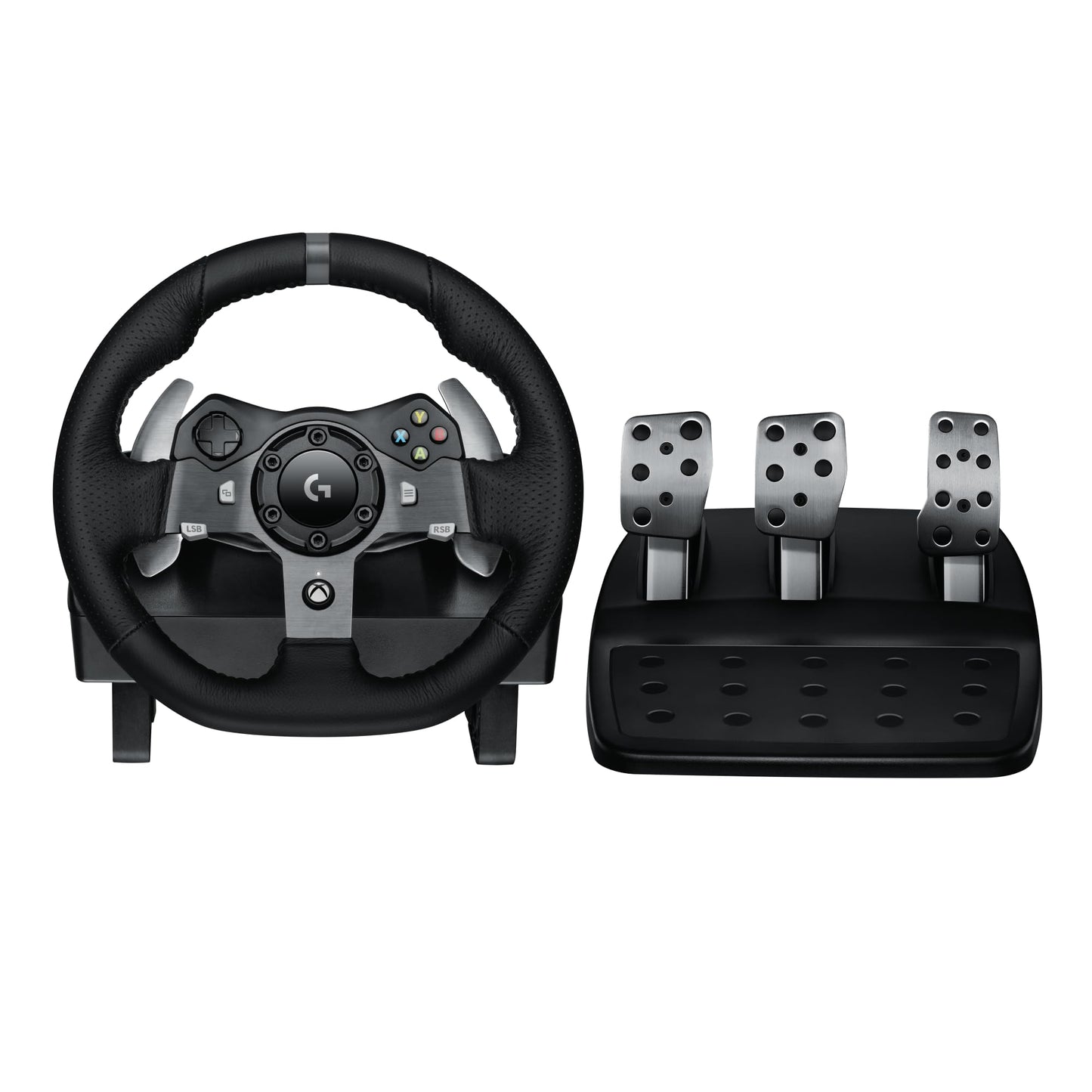 Logitech G G29 Driving Force Steering Wheel and Pedals for Playstation & PC | Realistic Force Feedback, Stainless Steel Levers, Steering Wheel Cover for PS5, PS4, PC, Mac - Black