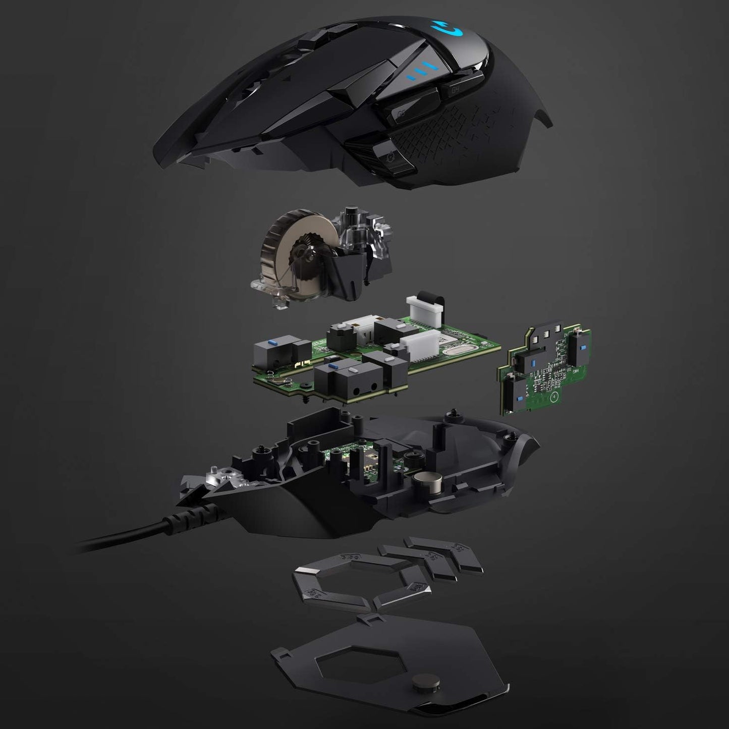 Logitech G G502 HERO High Performance Wired Gaming Mouse | HERO 25K Gaming Sensor, 25600 DPI, RGB, Adjustable Weight, 11 Programmable Buttons, Built-in Memory, PC/Mac - Black