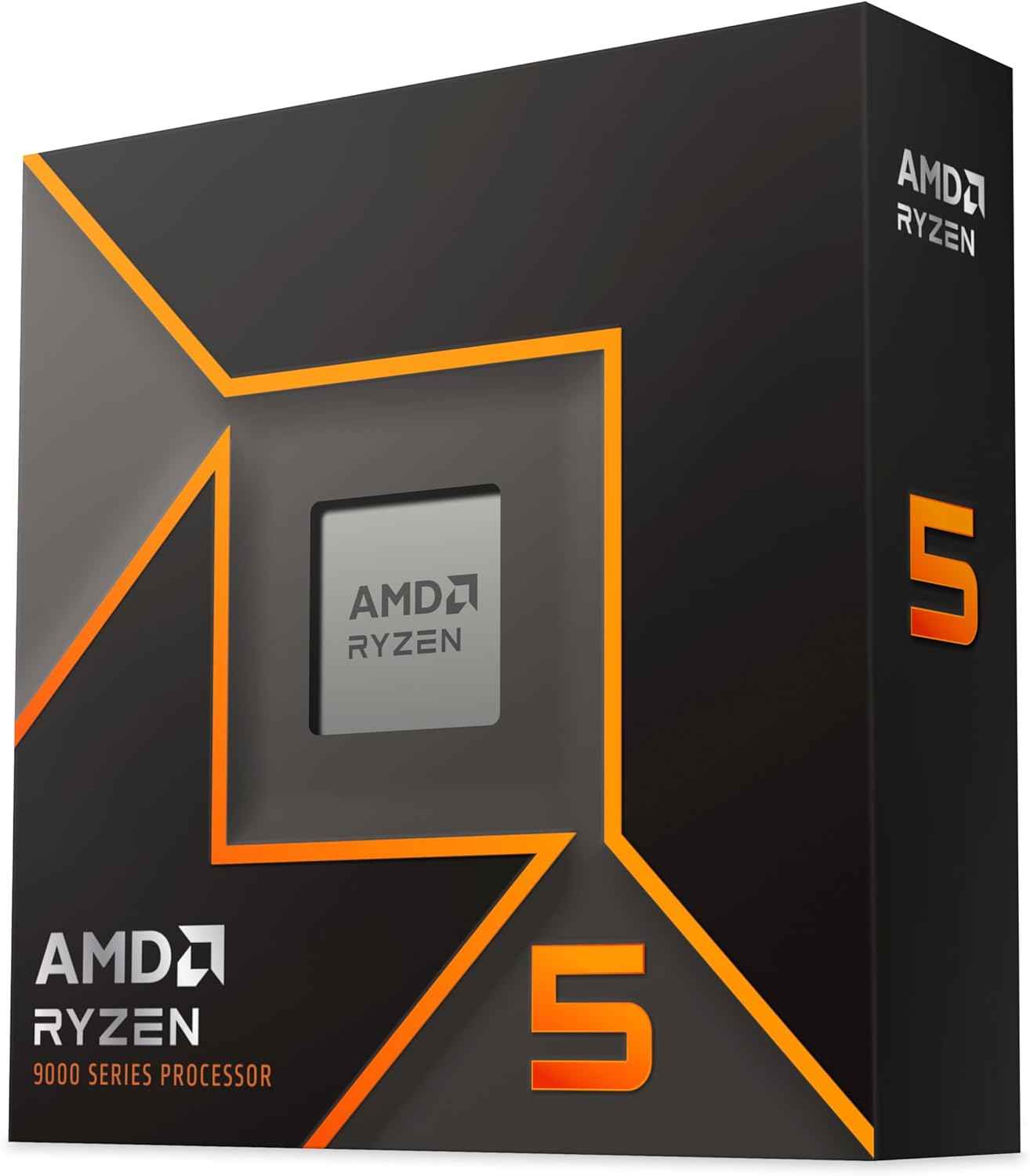 AMD Ryzen 5 9600X Processor (Integrated Graphics Radeon, 6 Cores/12 Threads, 65W TDP, Socket AM5, Cache 38MB, Up to 5.4GHz Frequency Boost, No Fan)