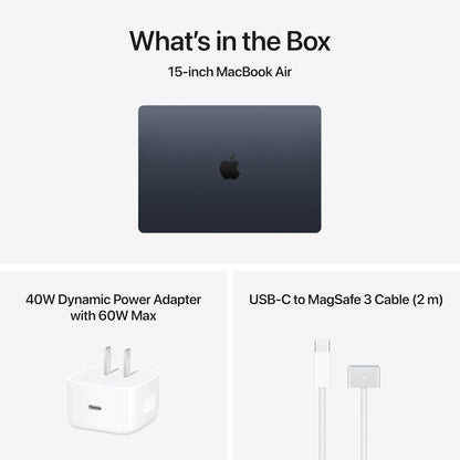 Apple 2026 MacBook Air 15-inch Laptop with M5 chip: Built for AI, 15.3-inch Liquid Retina Display, 16GB Unified Memory, 512GB SSD, 12MP Center Stage Camera, Touch ID, Wi-Fi 7; Midnight