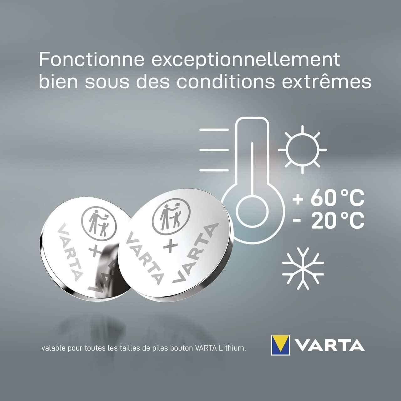VARTA CR1632 Button Batteries, Pack of 2, Lithium Coin, 3V, Safe Packaging for Kids, for Small Electronic Devices - Watches, Car Keys, Remote Controls | child safety packaging, medical thermometer, heart rate monitor, car key, remote control, scale