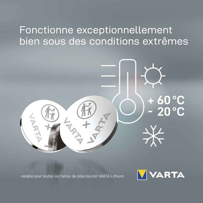 VARTA CR1632 Button Batteries, Pack of 2, Lithium Coin, 3V, Safe Packaging for Kids, for Small Electronic Devices - Watches, Car Keys, Remote Controls | child safety packaging, medical thermometer, heart rate monitor, car key, remote control, scale