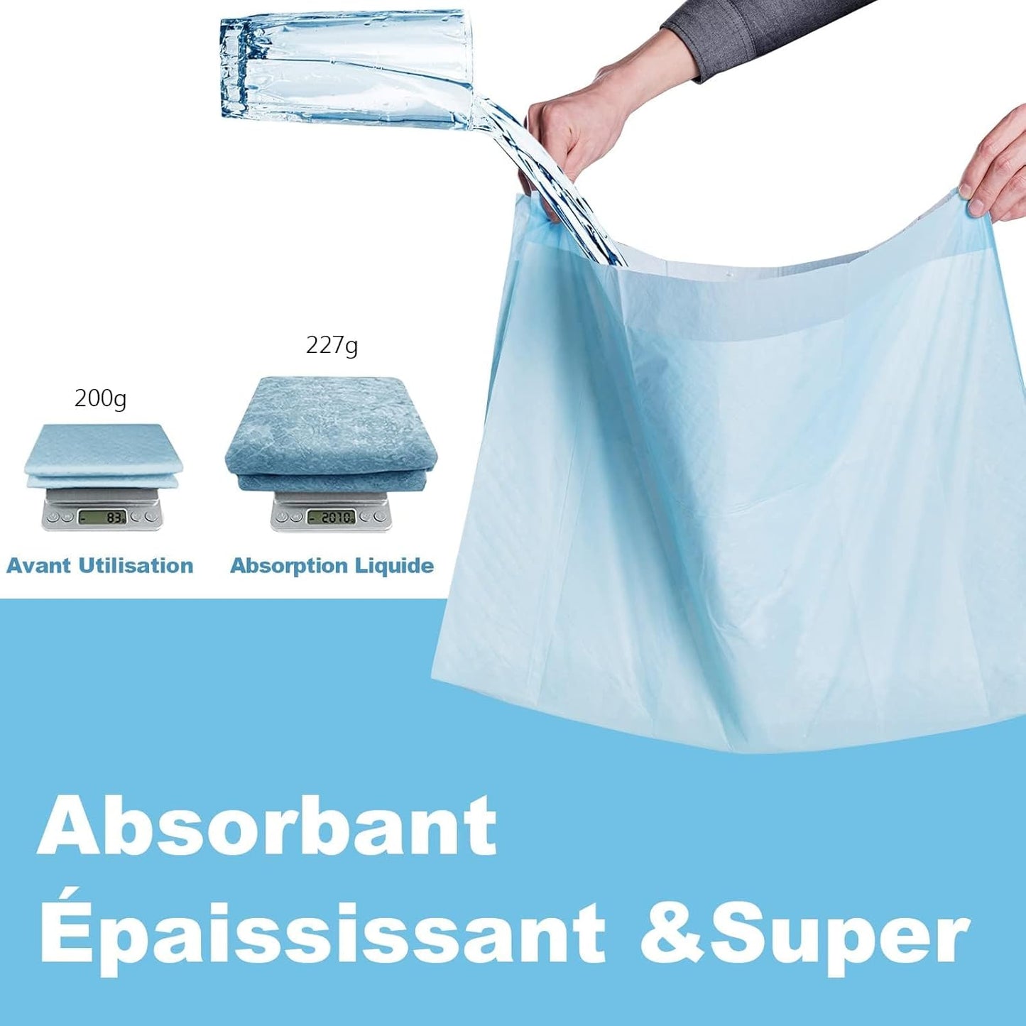 GOPLUS Lot de 300 Tapis Éducateurs pour Chien Chiot, Tapis Hygiénique Absorbant Inférieure Imperméable, Anti-Fuite, 60 x 40 CM