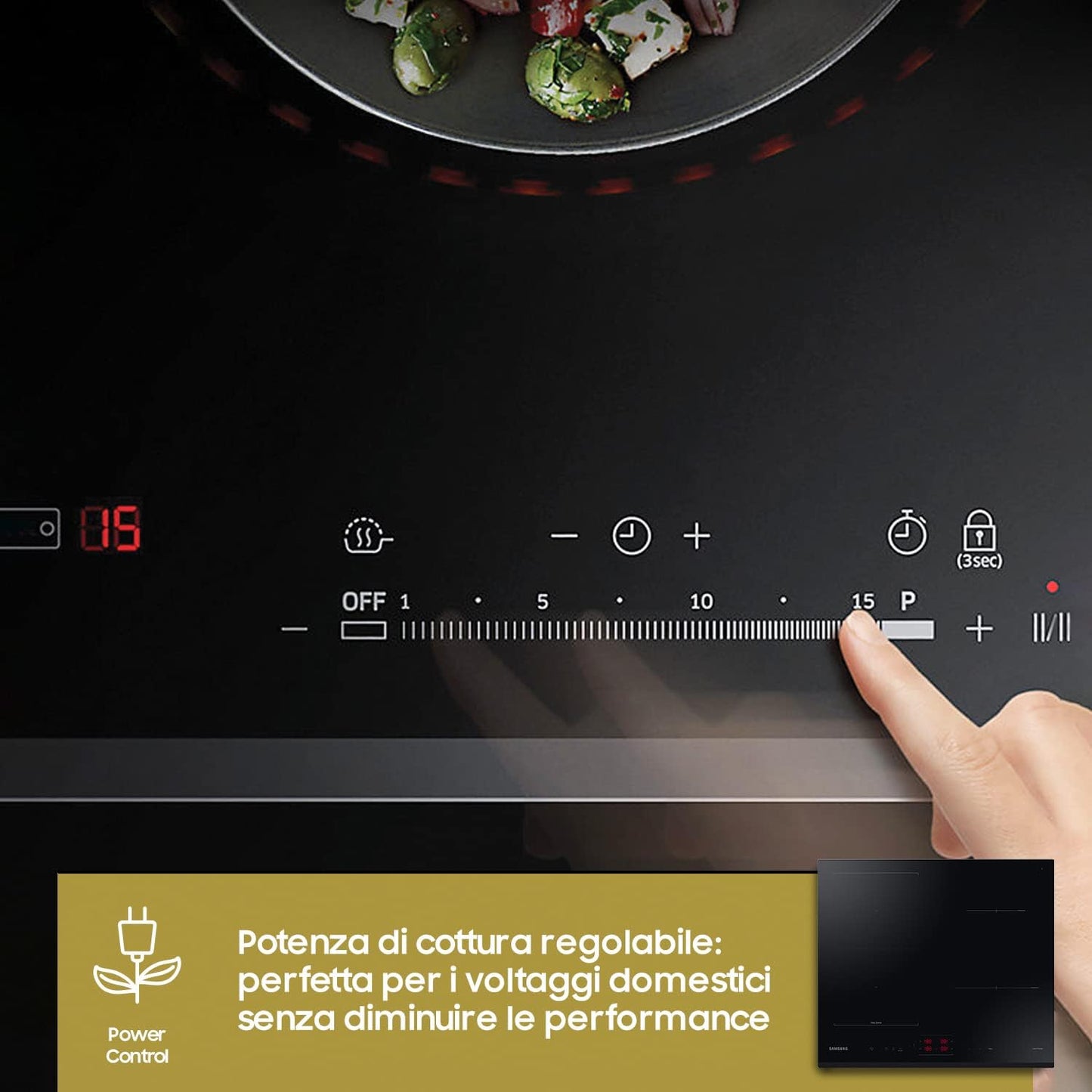 SAMSUNG Induction Hob NZ64B5045GK 1 Zone Modular Boosters, Timers