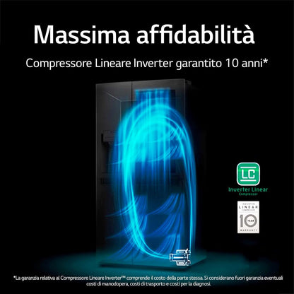 GSB470BASZ Réfrigérateur Américain Side by Side Total No Frost Avec Congélateur, 642 L, Smart Diagnostic - Réfrigérateur Intelligent Avec Wi-Fi Et Écran LED Extérieur