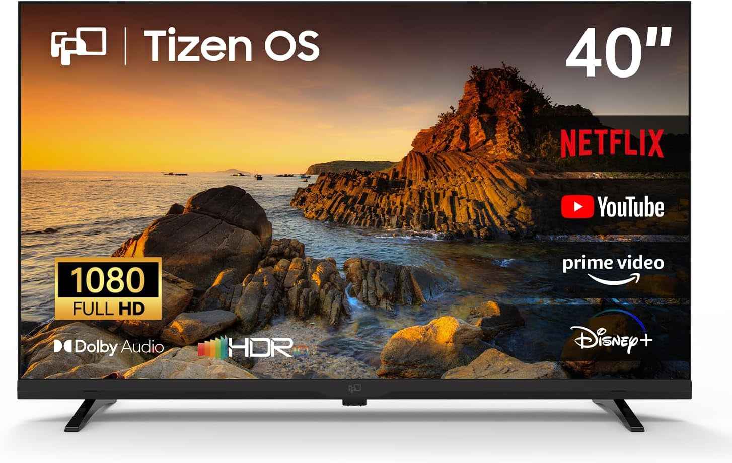 40 Pouces (102 Cm) Smart TV 1080P Full HD Tizen OS, Gaming Hub HDR 10 | Dolby Audio, HDMI, Miracast, Commande Vocale, 350+ Chaînes TV Gratuites,Téléviseur À Écran Plat