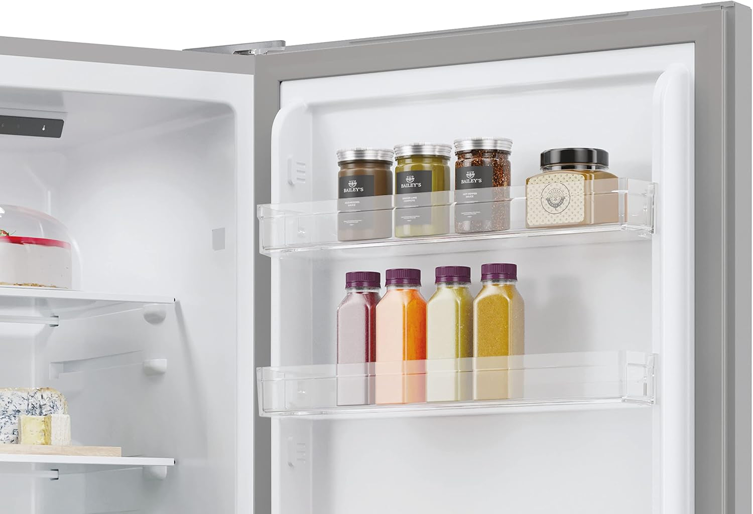 H-FRIDGE 300 HOCT3L517ES2 Frigo-Congélateur 2D Autonome, Technologie Low Frost, Fonction De Superrefroidissement, Affichage Électronique, Classe Énergétique E, Argent
