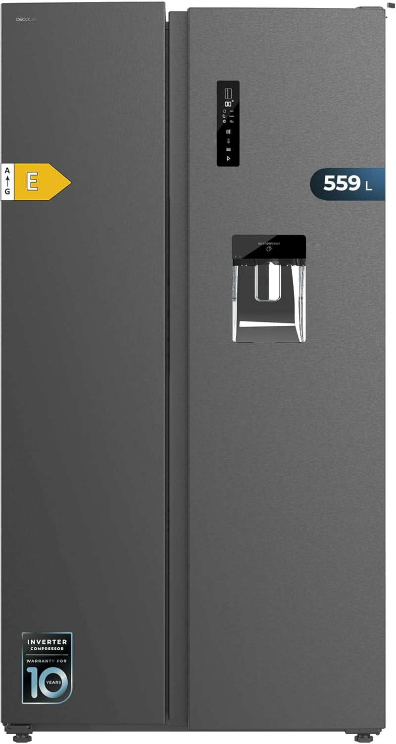 American Refrigerator Bolero Coolmarket SBS 559 Dark E. 559L, 177 Cm X 90 Cm, Class E, Multi Air Flow System, Total No Frost, Inverter plus Motor.
