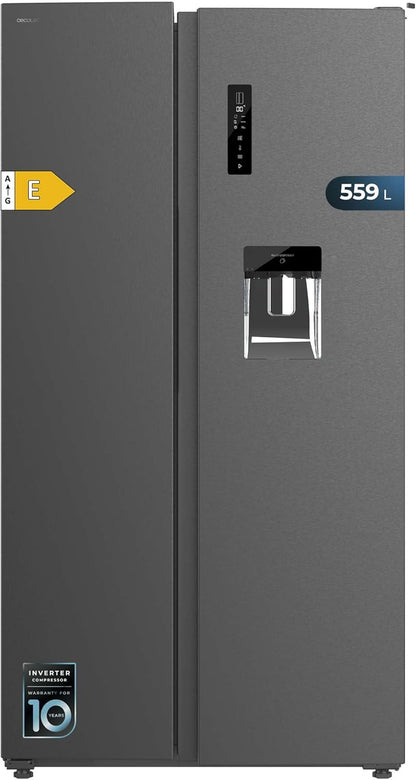 American Refrigerator Bolero Coolmarket SBS 559 Dark E. 559L, 177 Cm X 90 Cm, Class E, Multi Air Flow System, Total No Frost, Inverter plus Motor.