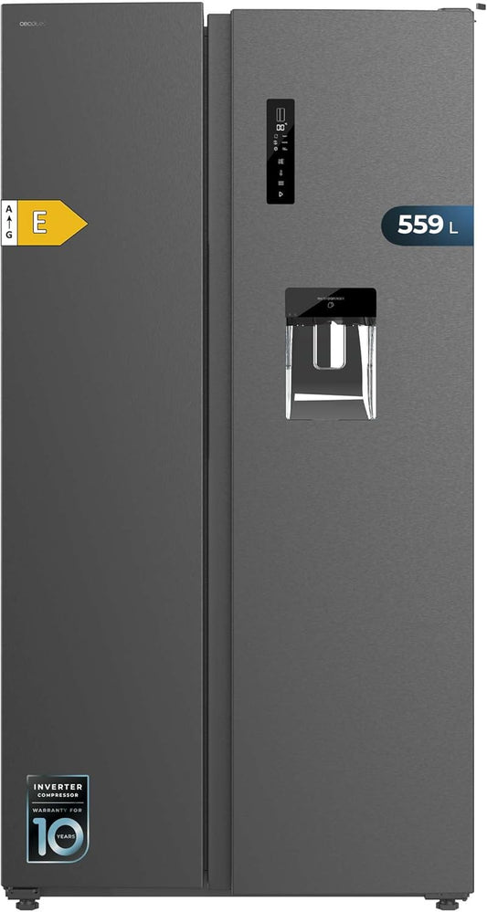 American Refrigerator Bolero Coolmarket SBS 559 Dark E. 559L, 177 Cm X 90 Cm, Class E, Multi Air Flow System, Total No Frost, Inverter plus Motor.
