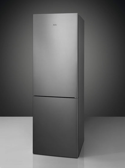 RCB632D4MM Réfrigérateur-Congélateur Autonome/Série 6000 Avec Twintech / 1860 Mm/Partie Congélateur Inférieure / 330 L/Nofrost/Couleur : Portes En Acier Inoxydable, Côtés Gris/D