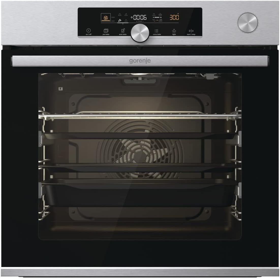 738599 Optibake Advanced BSA 6747 A04X Four Encastrable / 77 L/Air Chaud/Autobake/Commande Tactile/Thermomètre De Cuisson/Gentleclose & Open/Steam Assist/Step Bake/Pizzamode