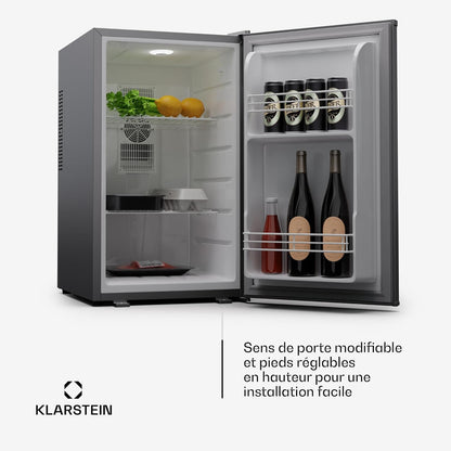 Mini Frigo Et Congelateur De Chambre De 68L, Snacks, Boissons, Petit Frigo Top Silencieux, Mini Bar, Petit Réfrigérateur Camping, Mini Frigo Cosmetique, Refrigerateur Avec Étagères Réglables