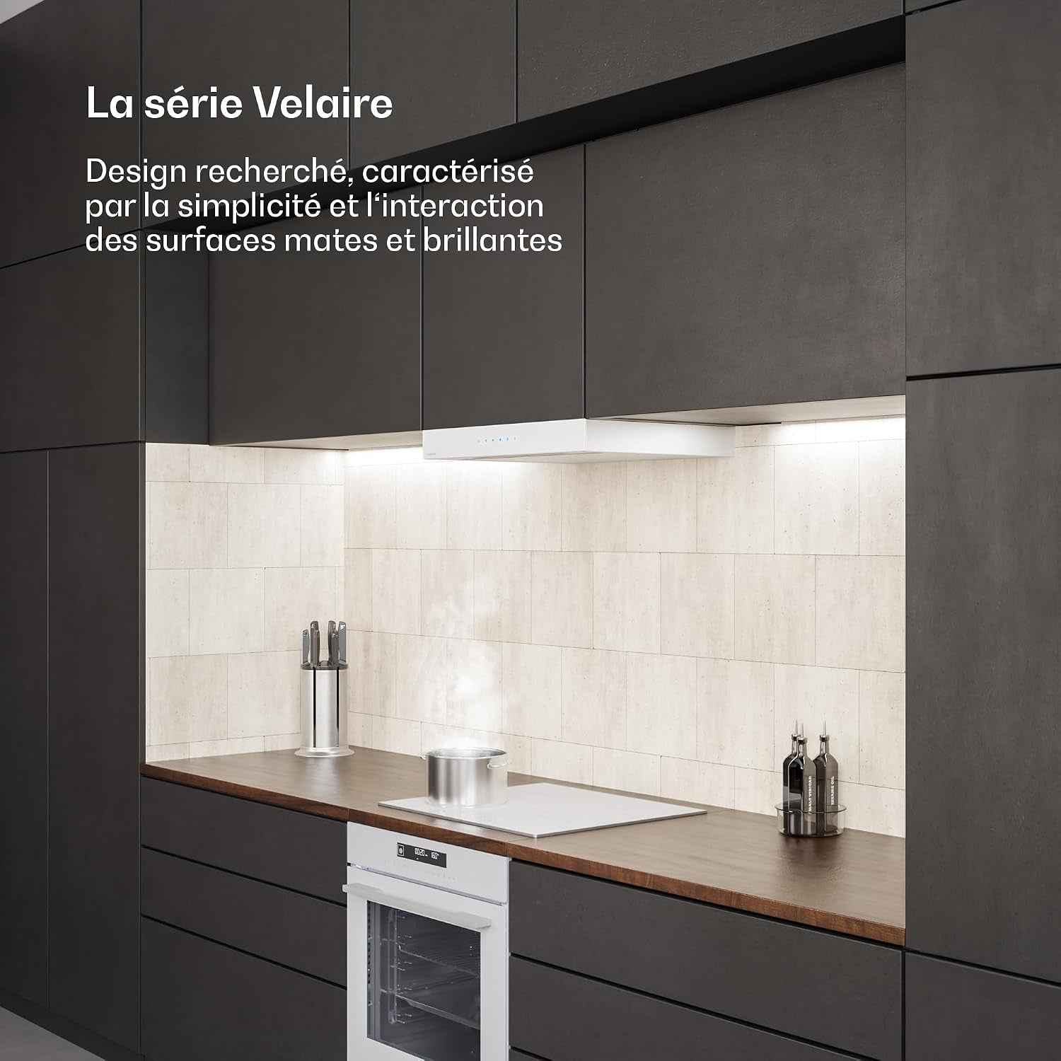 Klarstein Velaire Plaque Induction 60Cm - 4 Zones, 7000W Boost, Curseur Tactile, Minuterie, Sécurité Enfants, Vitrocéramique, Plaque Cuisson Induction Encastrable, Design Minimaliste, Blanc