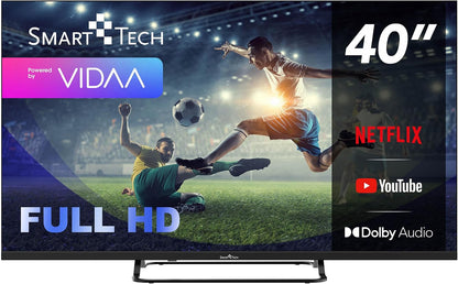 TV LED FHD 40' (101 Cm) 40FV02V Smart TV VIDAA - Molotov, Netflix, Prime Video, Disney+, Youtube, Plex 3Xhdmi - 2Xusb - Mode Hotel-