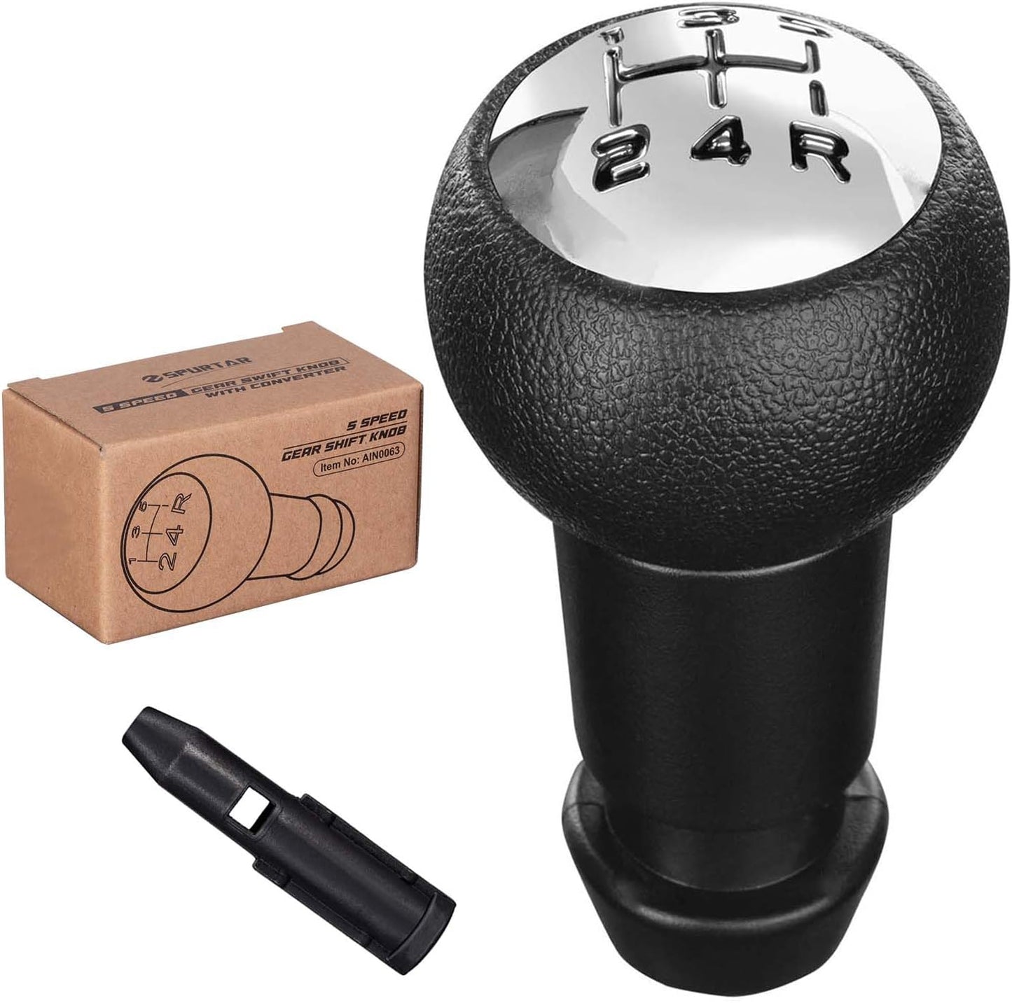 Pommeau De Levier De Vitesses Manuel 5 Vitesses Pour Peugeot 106 | 107 207 301 306 307 308 407 408 508 3008 1007 Pour CITROEN C2 C3 C4 Picasso - Noir Et Argent