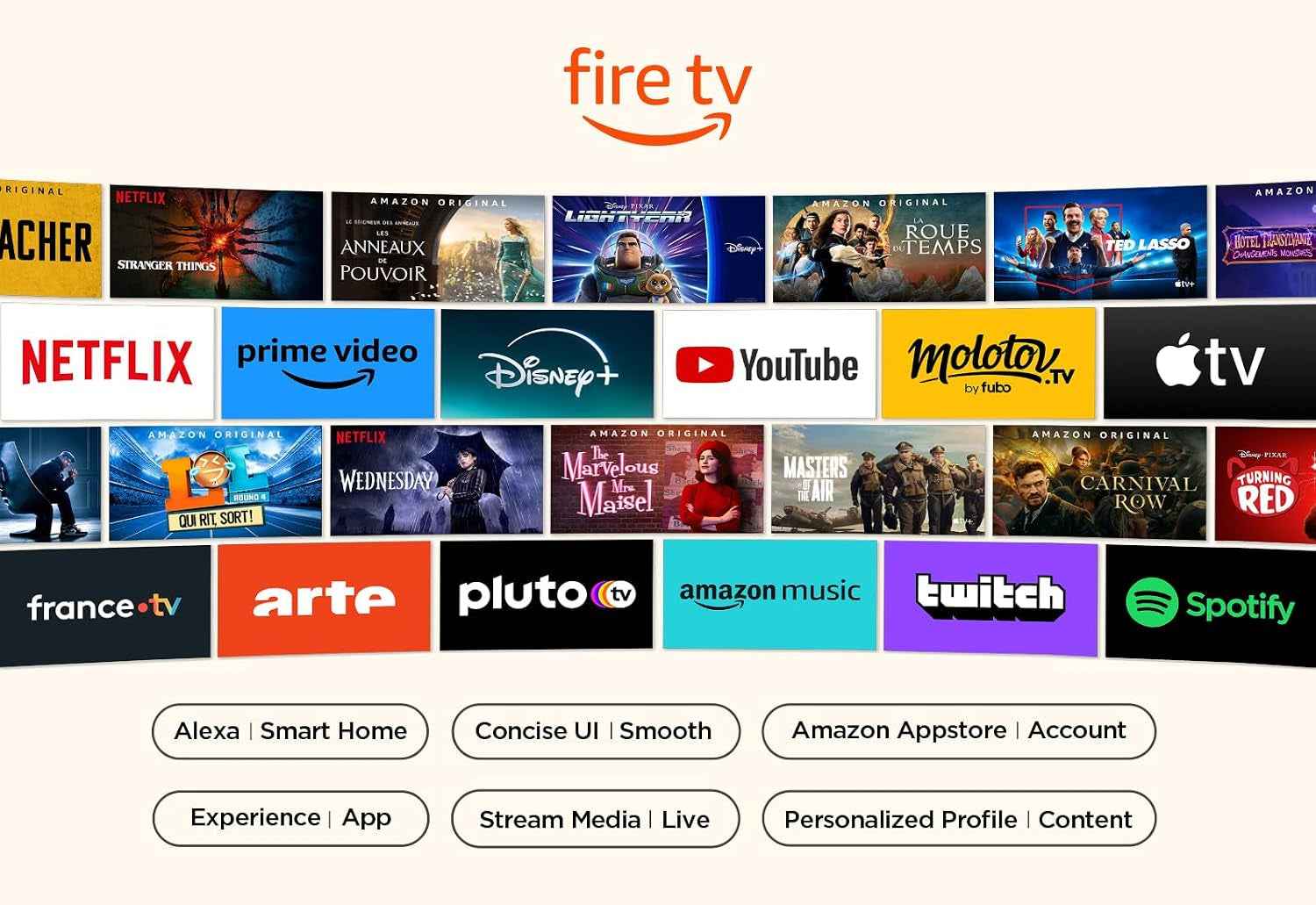 TCL 43PF650 43 Pouces 4K Ultra HD, HDR TV, Smart LED Fire TV (Dolby Vision, Dolby Atmos, DTS, HDR 10, Alexa Intégré, Airplay2, Miracast)