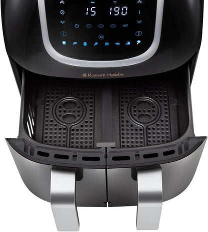 Air Fryer Double Tiroir [2 Paniers 4,25L Ou 8,5L Au Total ] Satisfry Snappi (8 En 1, Écran Tactile, Synchronisation Des Temps De Cuisson, Ajouts D'Aliments) Friteuse Sans Huile 27290-56