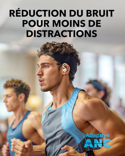 Par Anker Sport X20 Écouteurs Bluetooth Sans Fil Avec ANC | Écouteurs Sport, Crochets Rotatifs Et Extensibles, Suppression Du Bruit, Étanchéité IP68, Longue Durée De Vie