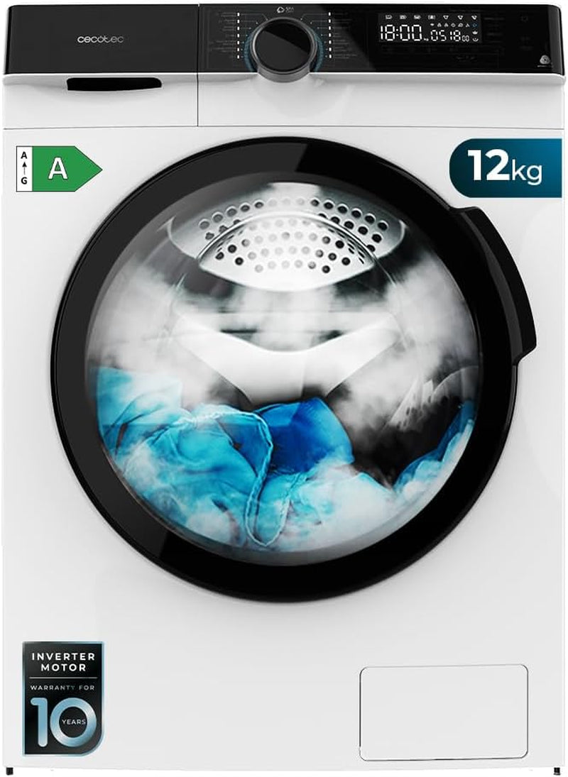 Lave-Linge À Chargement Frontal De 12 Kg Bolero Dresscode 121000 A. 2000 W, 1400 Tr/Min Réglables Au Maximum, Certification Woolmark, 14 Programmes, Nettoyage Automatique