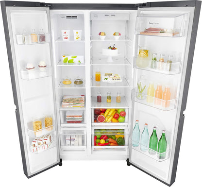 GSB470BASZ Réfrigérateur Américain Side by Side Total No Frost Avec Congélateur, 642 L, Smart Diagnostic - Réfrigérateur Intelligent Avec Wi-Fi Et Écran LED Extérieur