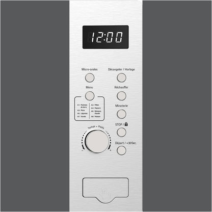 - SE2500X - Micro Onde Pose Libre - 900W - 25L - Cavité Peinte - Minuterie 60 Minutes - 8 Programmes Automatiques - PT 31,5Cm - Inox