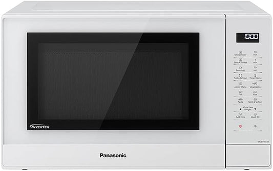 NN-ST45KWEPG Four À Micro-Ondes À Inverter Avec Plateau Tournant, 32 Litres, Acier Inoxydable, 1000 W, 21 Programmes Automatiques, 7 Niveaux De Puissance, Écran LCD, Menu Junior, Blanc