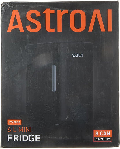 Mini Frigo De Chambre 2.0 6L, Mini Frigo 8 Canettes 330Ml, Mini Réfrigérateur Voiture Portable 12V/220V, Petit Frigo Cosmetique, Skincare, Fonction Chaud/Froid, Cadeau Femme Homme (Noir)