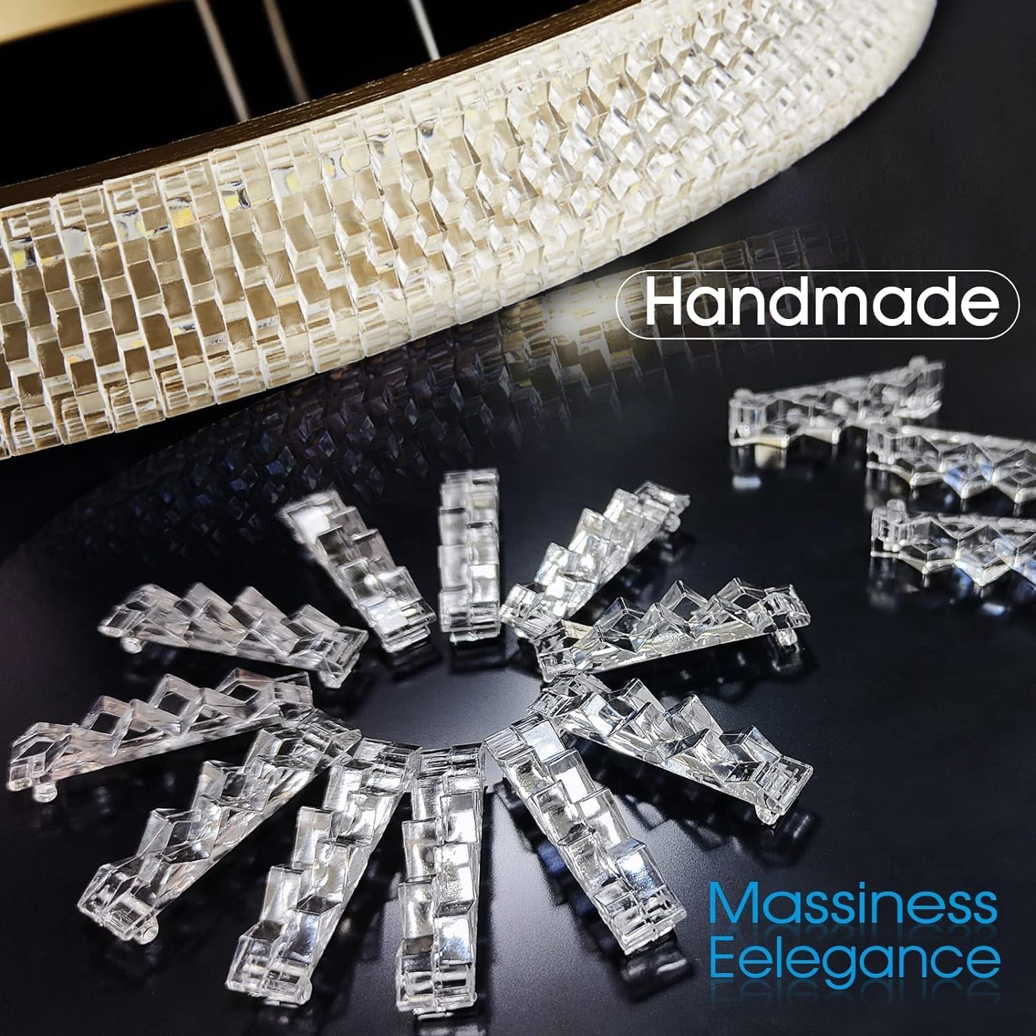 Lustre Moderne En Cristal Pour Salle À Manger, Appareil D'Éclairage Doré, 3 Anneaux, Lustre LED Pour Éclairage D'Îlot De Cuisine, Intensité Variable Avec Télécommande, Suspension De Plafond Moderne En