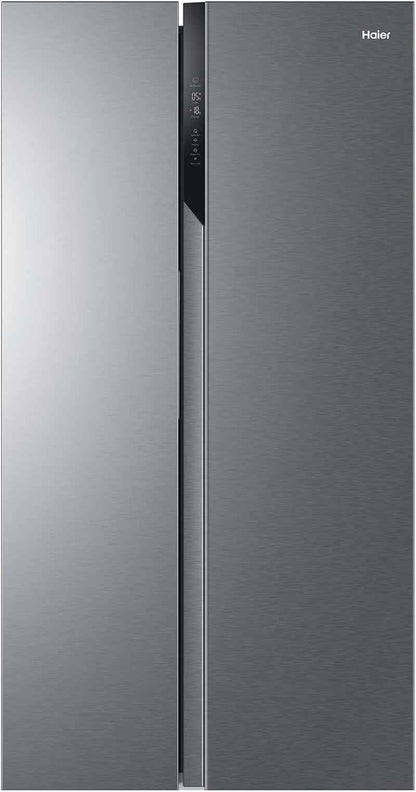 Haier - Réfrigérateur Américain - 2 Portes - Classe Énergétique E - Technologie Total No Frost Multi Air Flow - Inox - 337L + 191L (Congélateur) - 177,5 X 90,8 X 64,7 Cm - Modèle HSR3918ENPG