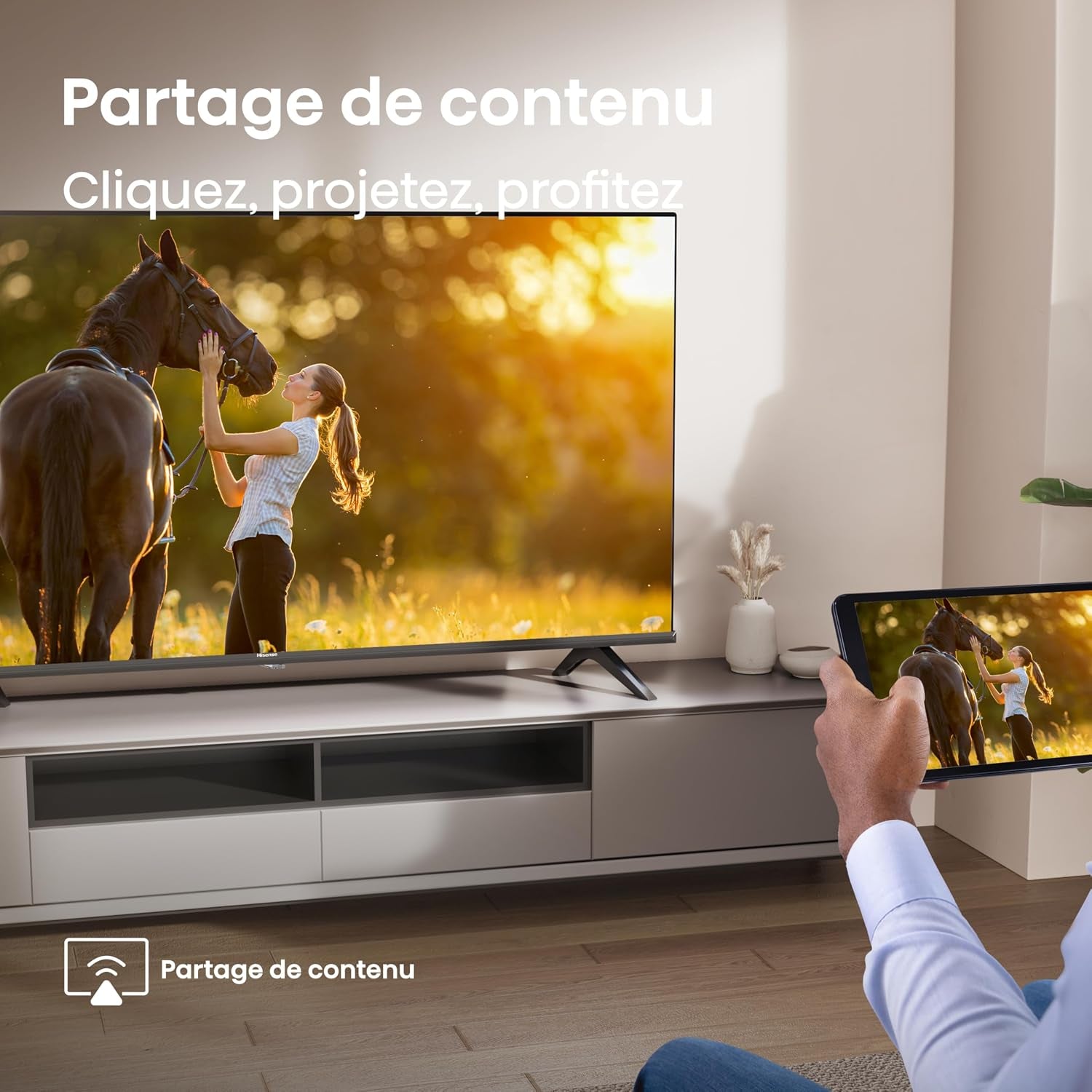 Hisense Téléviseur Connecté 40 Pouces 40A4Q - Full HD 60Hz, Mode Sport IA, Dolby Audio, VIDAA OS Avec Youtube, Netflix, Canal + (Modèle 2025)