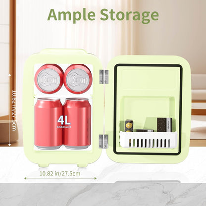 Mini Réfrigérateur 4 Litres Pour Cosmétiques, Boissons, 220 V AC/12 V DC, Thermoélectrique Refroidissement Et Réchauffement, Petit Réfrigérateur Pour Chambre À Coucher, Bureau, Dortoir, Voiture