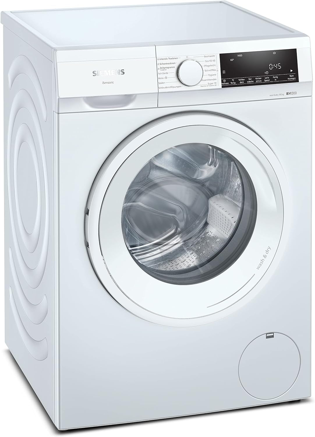 WN34A141 Iq300 Lave-Linge Séchant À Chargement Frontal Avec Capacité De 9/5 Kg, 1400 Tr/Min, Autodry, Speedpack L, Iqdrive, Aquastop, Blanc, 60 Cm