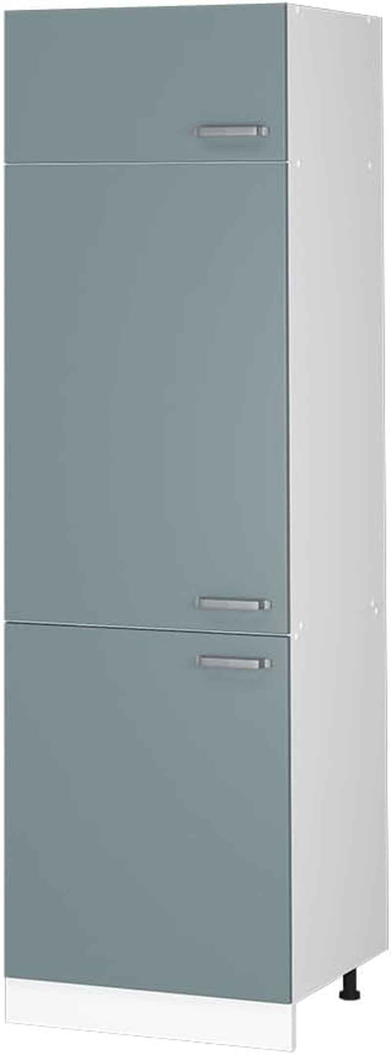 Armoire Pour Frigo R-Line, Bleu-Gris, 60Cm | Pour Une Combinaison Libre Au Sein De Systèmes De Cuisine Modulaires