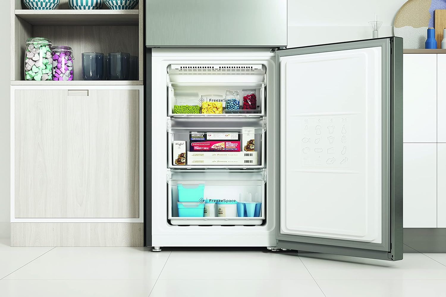 Indesit INFC9TI22X Réfrigérateur Combiné - Total Nofrost, Pose Libre, 367L