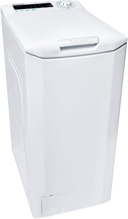 Smart CSTG 28TE/1-11 Machine À Laver À Charge Par Le Haut, 8 Kg, 1200 Tours, 17 Programmes, Connectivité NFC, 41 X 60 X 86 Cm, Classe F, Blanc