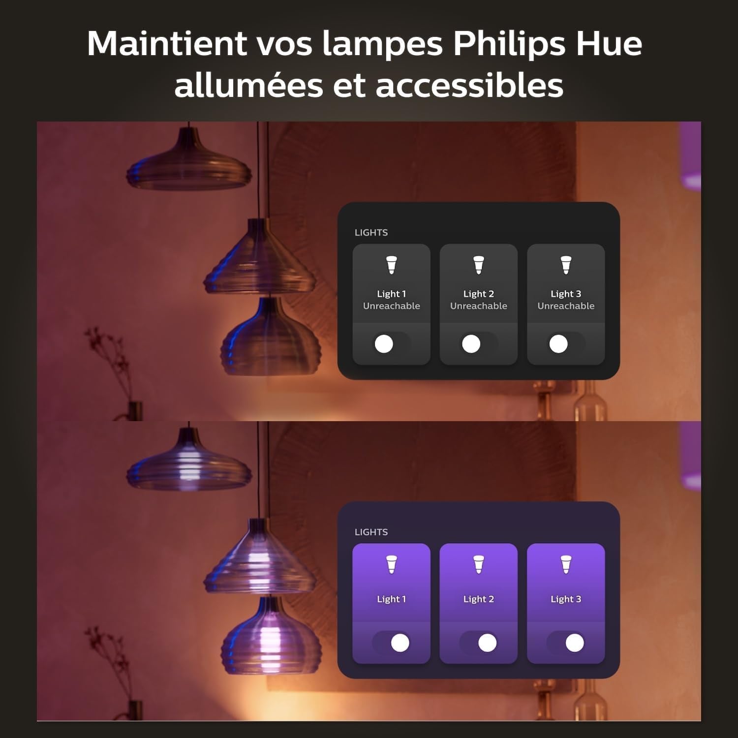 Philips Hue Module D'Interrupteur Filaire, Pack De 2
